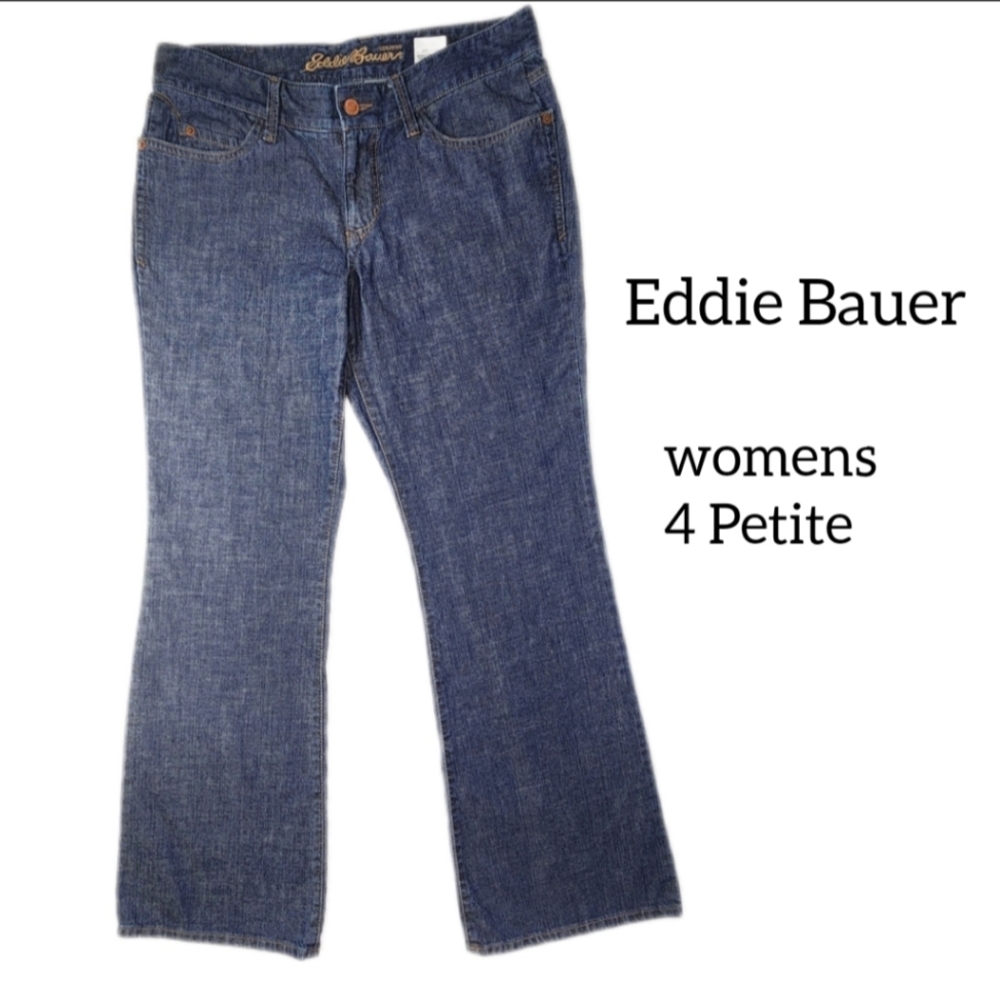 EDDIE BAUER WOMENS JEANS 100% COTTON  SIZE 4PETITE